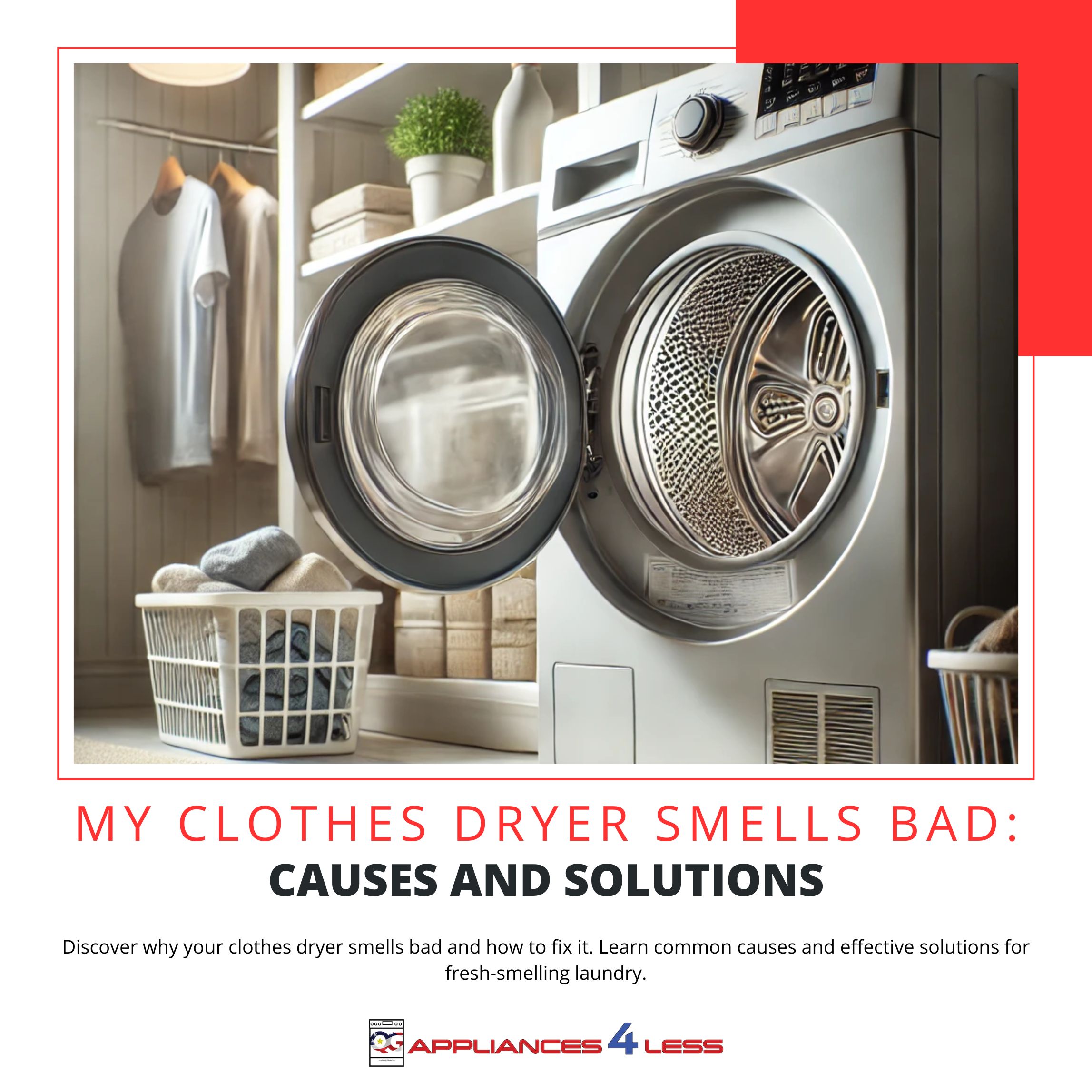 My Clothes Dryer Smells Bad Causes and Solutions Appliances 4 Less