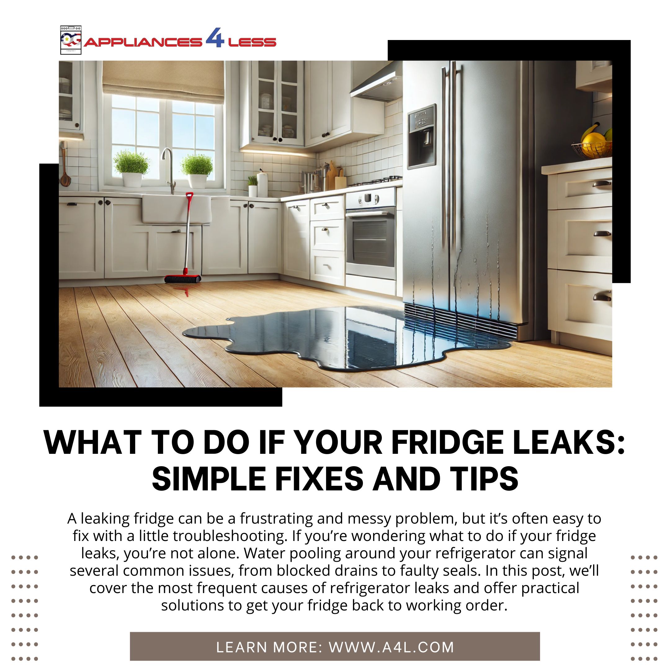 What to Do If Your Fridge Leaks Simple Fixes and Tips Appliances 4 Less