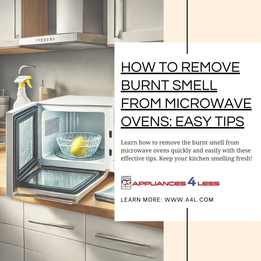 How to remove burnt smell from microwave ovens