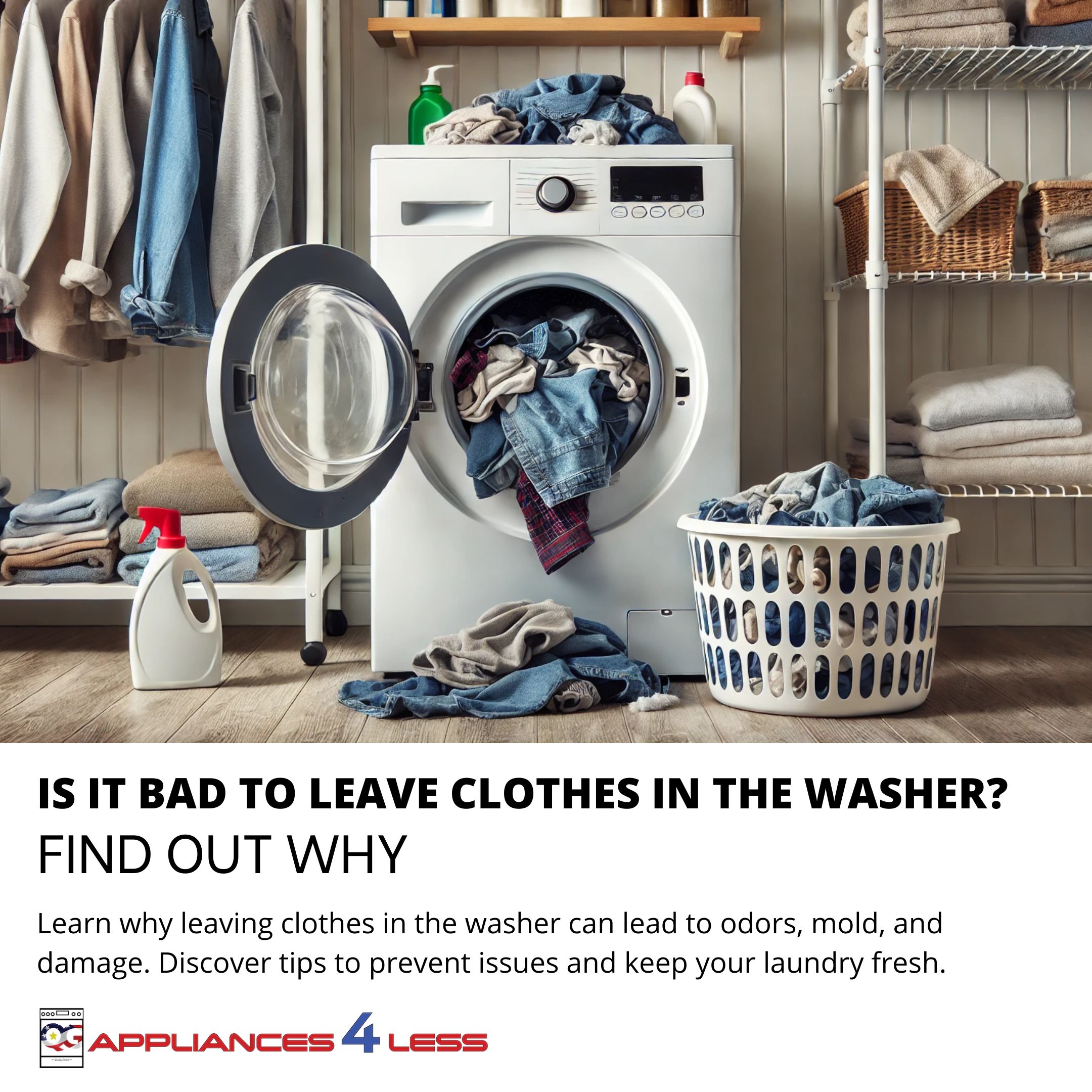 Is It Bad to Leave Clothes in the Washer? Find Out Why Appliances 4 Less