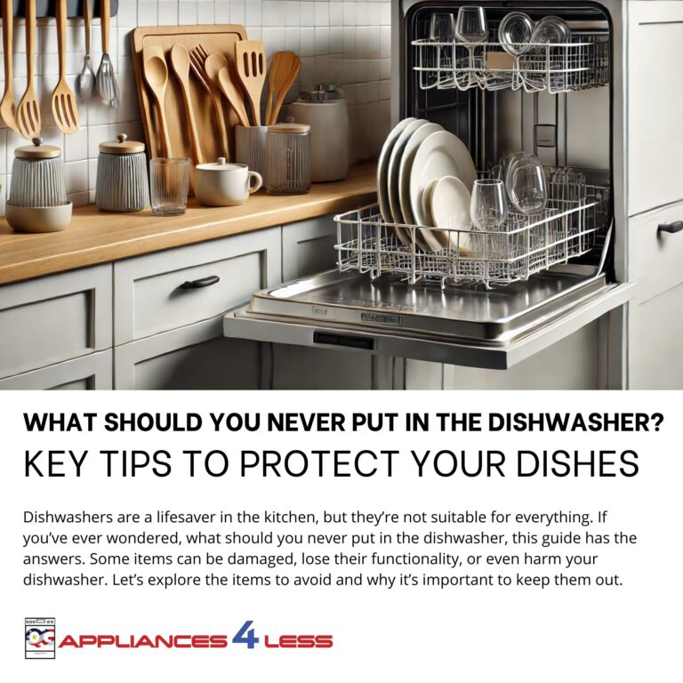 What should you never put in the dishwasher