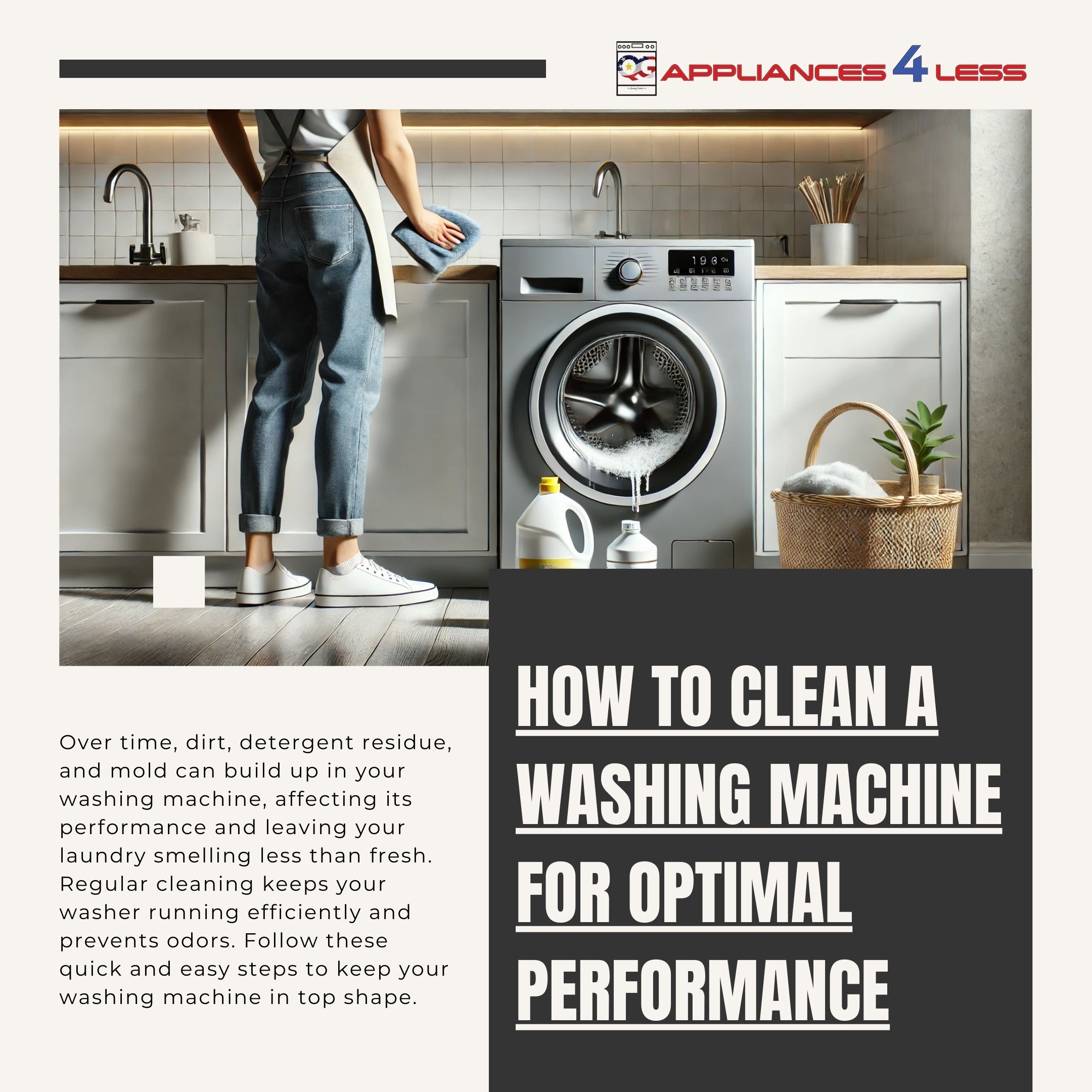 How to Clean a Washing Machine for Optimal Performance - Appliances 4 Less