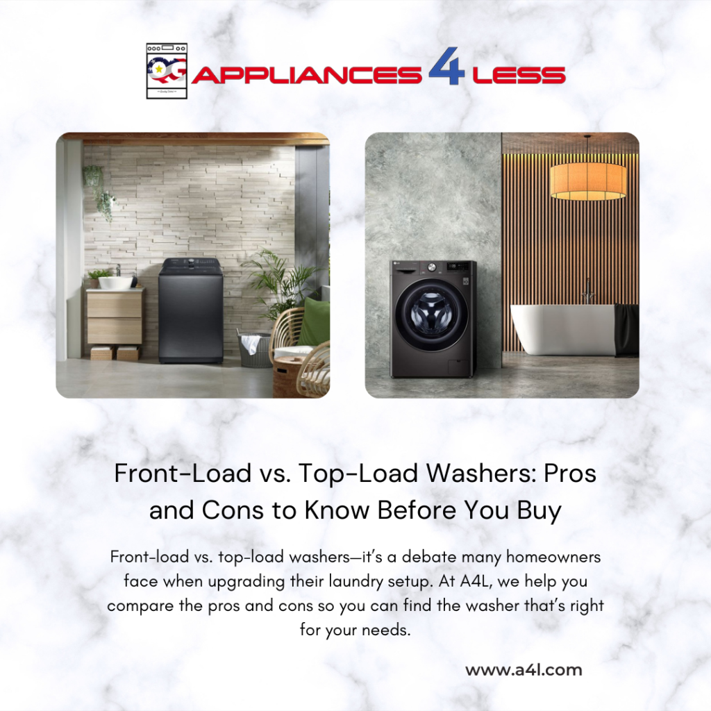 Confused between front-load and top-load washers? Learn the pros and cons of each to decide what works best for your home and lifestyle.