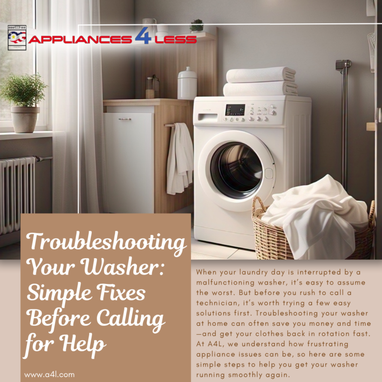 Troubleshooting your washer