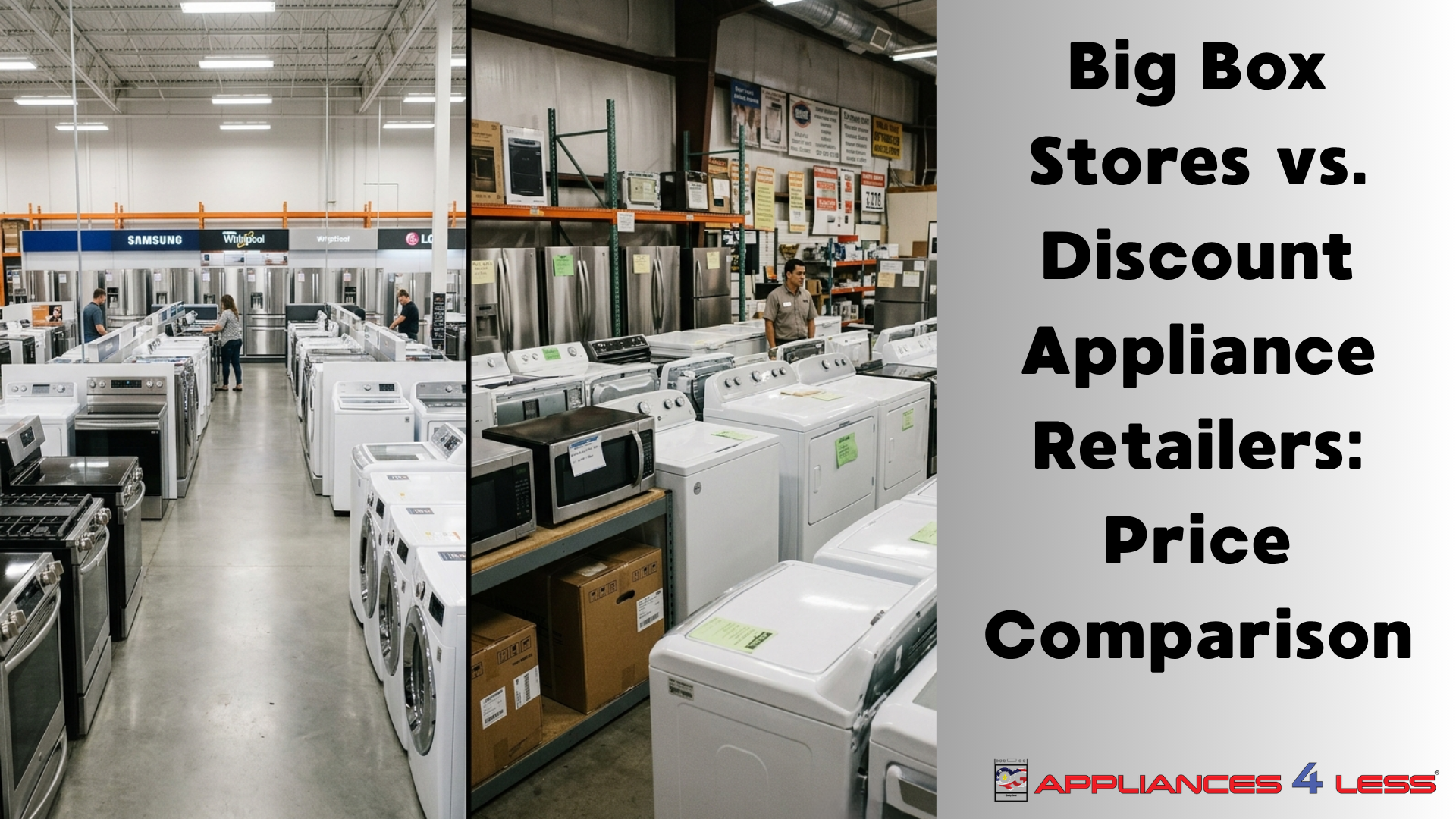 Discounter Retailers Big Box Stores vs. Discount Appliance Retailers Guide | stove-gas